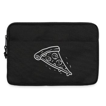Pizza Slice Line Drawing - Laptop bag 13" - black - Front