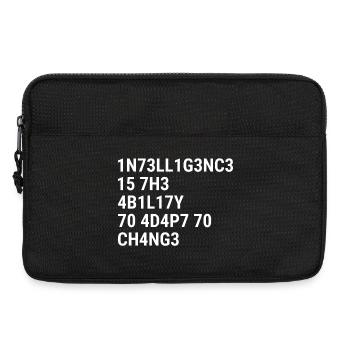 Intelligence is the ability to adapt to change Whi - Laptop bag 13" - black - Front