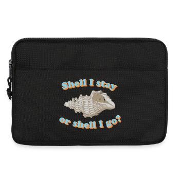 Muschel oder gehen? - Laptoptasche 13" - Schwarz - Vorne