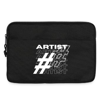 Artist Hashtag Typography - Laptop bag 13" - black - Front