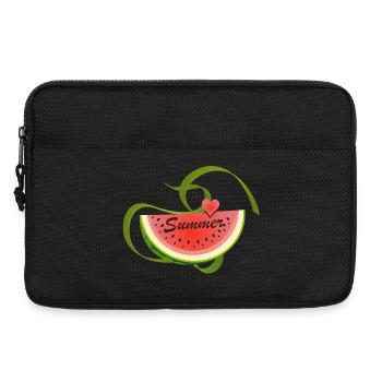 Piece of Watermelon with Decorative Font -Summer - Laptop bag 13" - black - Front