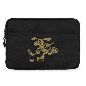 Dachshund Hockey Silhouette Minimalist - Laptop bag 13" - black - Front