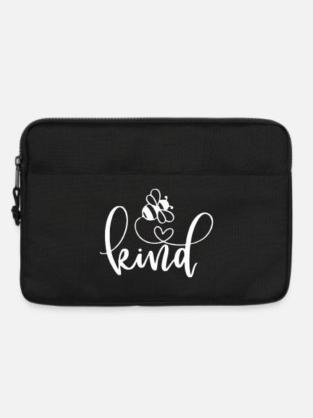Freundlichkeit Schmetterlinge Wortgestaltung - Laptoptasche 13" - Schwarz