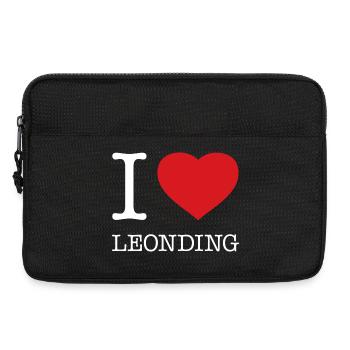 I Love Leonding - Laptoptasche 13" - Schwarz - Vorne