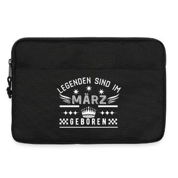 Legenden sind im März geboren - Geburtstag Party  - Laptoptasche 13" - Schwarz - Vorne