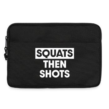 Squats then shots - Laptop bag 13" - black - Front
