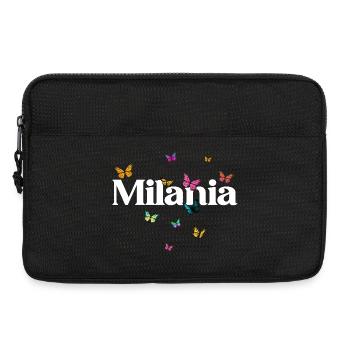 Beau prénom de fille avec des papillons MILANIA - Sacoche pour ordinateur portable 13 pouces - noir - Devant