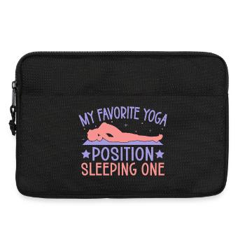 Yoga Position préférée Dormir Un yoga amusant - Sacoche pour ordinateur portable 13 pouces - noir - Devant