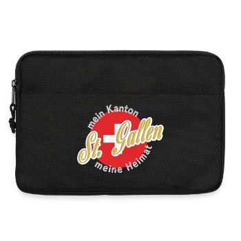 Meine Heimat St. Gallen Geschenk - Laptoptasche 13" - Schwarz - Vorne