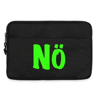 Nö in Neongrün - Nope - Nein - Null Bock - Laptoptasche 13" - Schwarz - Vorne