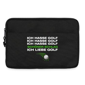 Ich liebe Golf Golfer Golfen - Laptoptasche 13" - Schwarz - Vorne