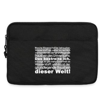 Universums Baustein Zitat Typo - Laptoptasche 13" - Schwarz - Vorne
