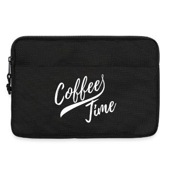 C’est l’heure du café - Sacoche pour ordinateur portable 13 pouces - noir - Devant