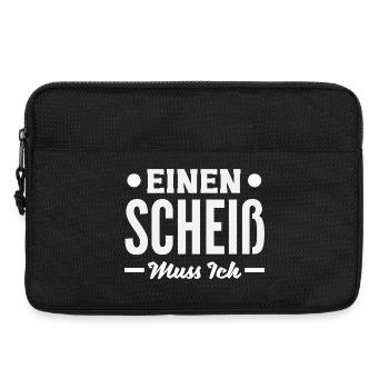 N Scheiß muss ich – Mittelfinger - Laptoptasche 13" - Schwarz - Vorne
