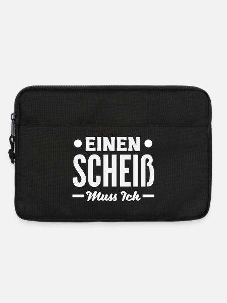 N Scheiß muss ich – Mittelfinger - Laptoptasche 13" - Schwarz
