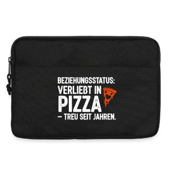Beziehungsstatus Verliebt in Pizza - Laptoptasche 13" - Schwarz - Vorne