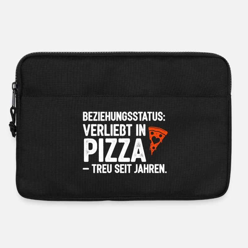 Beziehungsstatus Verliebt in Pizza - Laptoptasche 13" - Schwarz