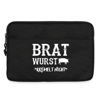 BRATWURST NE S’EFFRITE PAS Drôle de grillades BBQ Dicton - Sacoche pour ordinateur portable 13 pouces - noir - Devant
