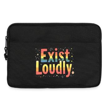 Exist Loudly – Colorful Pride Empowerment - Laptop bag 13" - black - Front
