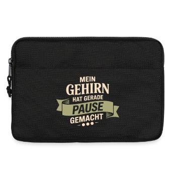 Mein Gehirn hat gerade Pause gemacht - Laptoptasche 13" - Schwarz - Vorne
