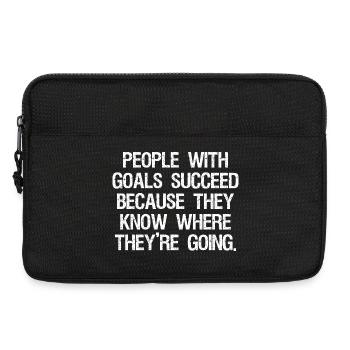 Menschen mit Zielen sind erfolgreich, weil sie wissen, wo - Laptoptasche 13" - Schwarz - Vorne