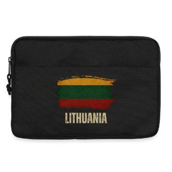 Drapeau vintage de la Lituanie, fier lituanien - Sacoche pour ordinateur portable 13 pouces - noir - Devant
