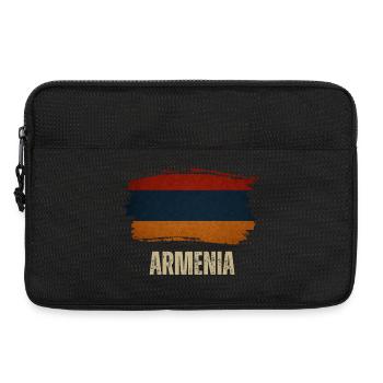 Grunge-Flagge Armeniens, ich liebe Armenien - Laptoptasche 13" - Schwarz - Vorne