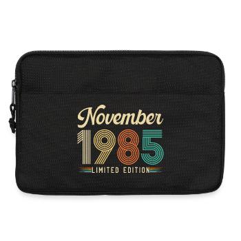 November 1985 Vintage Birthday Retro Gift - Laptop bag 13" - black - Front