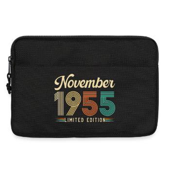 November 1955 Vintage Birthday Retro Gift - Laptop bag 13" - black - Front