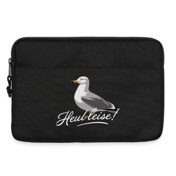 Heul Leise Möwe Illustration Lustiger Spruch - Laptoptasche 13" - Schwarz - Vorne