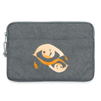 Liebe - Laptoptasche 13" - Grau meliert - Vorne