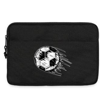 Fußball in Flug  - Laptoptasche 13" - Schwarz - Vorne