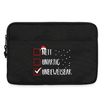 Weihnachtsmann Weihnachtszeit Unartig Weihnachts - Laptoptasche 13" - Schwarz - Vorne