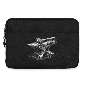 Forged Steel Anvil Motif - Laptop bag 13" - black - Front