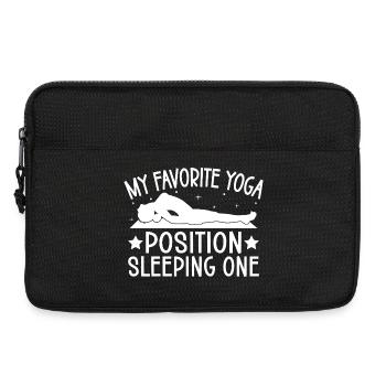 Position préférée des passionnés de Pilates : dormir - Sacoche pour ordinateur portable 13 pouces - noir - Devant