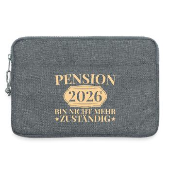 Adieu de pension 2026 Don de collègue retraité - Sacoche pour ordinateur portable 13 pouces - gris chiné - Devant