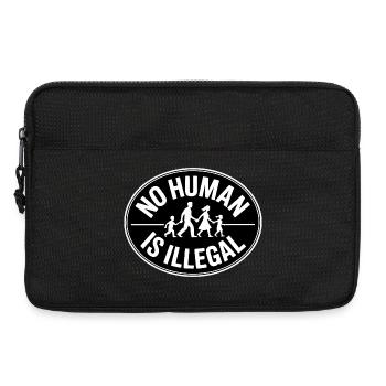 Pas d’illégal humain - Les réfugiés sont les bienvenus - Sacoche pour ordinateur portable 13 pouces - noir - Devant