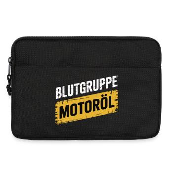 Blood Type Engine Oil Screwdriver Design - Laptop bag 13" - black - Front