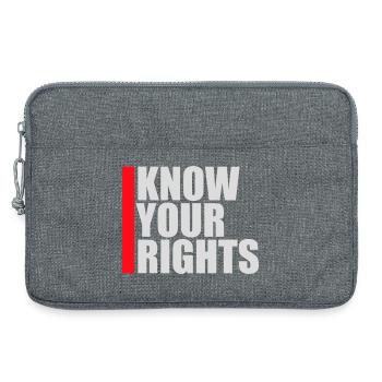Know Your Rights Activism Justice Freedom - Laptop bag 13" - heather grey - Front