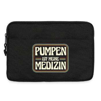 Pumpen is meine Medizin - Laptoptasche 13" - Schwarz - Vorne