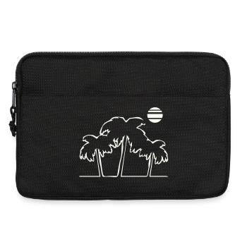 Tropische Palmen im Sonnenuntergang - Laptoptasche 13" - Schwarz - Vorne