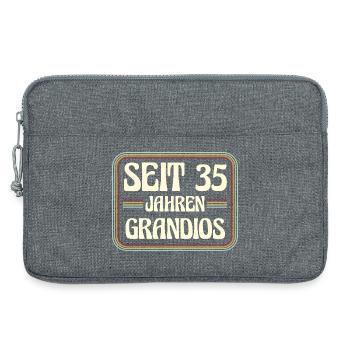 35 ans Anniversaire 35 - Sacoche pour ordinateur portable 13 pouces - gris chiné - Devant