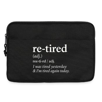 Retirement Pension Definition Retiree Humor Funny - Laptop bag 13" - black - Front
