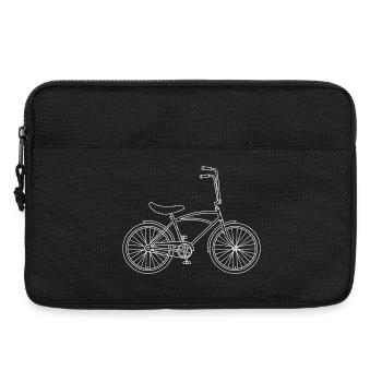 Retro Fahrrad Line Art Urban Illustration - Laptoptasche 13" - Schwarz - Vorne