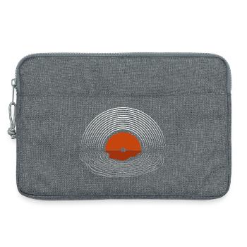 Design abstrait d’art au coucher de soleil - Sacoche pour ordinateur portable 13 pouces - gris chiné - Devant