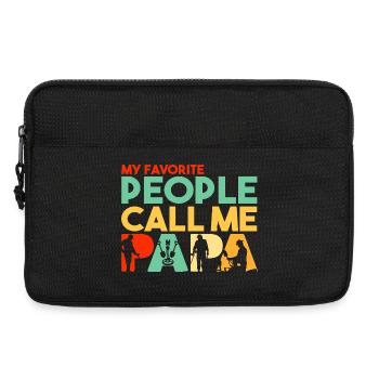 Meine Lieblingsleute nennen mich Papa Metalldetektor - Laptoptasche 13" - Schwarz - Vorne