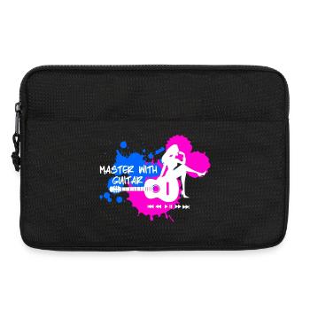 Master à la guitare - Bleu Rose Blanc - Sacoche pour ordinateur portable 13 pouces - noir - Devant
