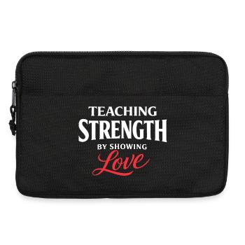 Enseigner la force, montrer l’amour | Cœur de Papa - Sacoche pour ordinateur portable 13 pouces - noir - Devant