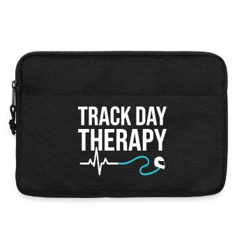 Thème de la thérapie des journées de piste dans le sport automobile - Sacoche pour ordinateur portable 13 pouces - noir - Devant
