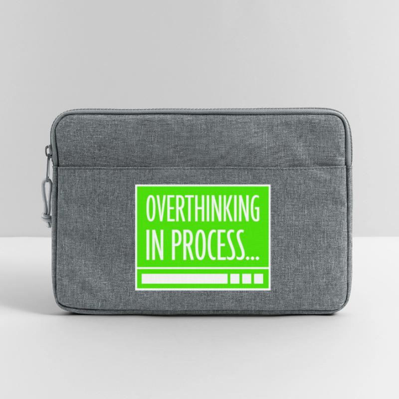 Overthinking In Process Funny Brooding Saying Logo Laptop bag 13"